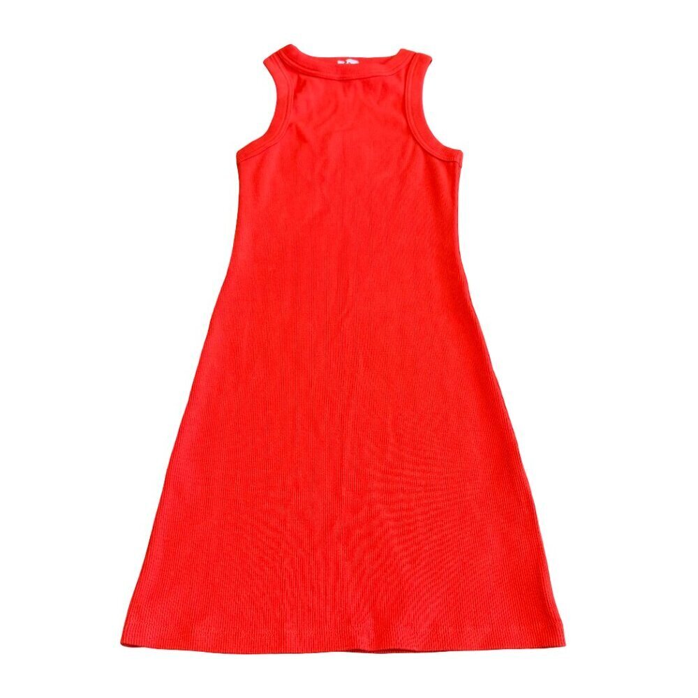 Princess Polly Organic Cotton Classic Tank Dress Stretch Ribbed Red Size 0 NWT